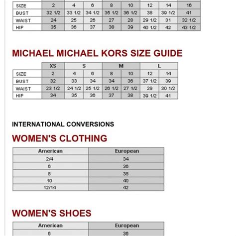 michael kors shoe size|michael kors size guide uk.